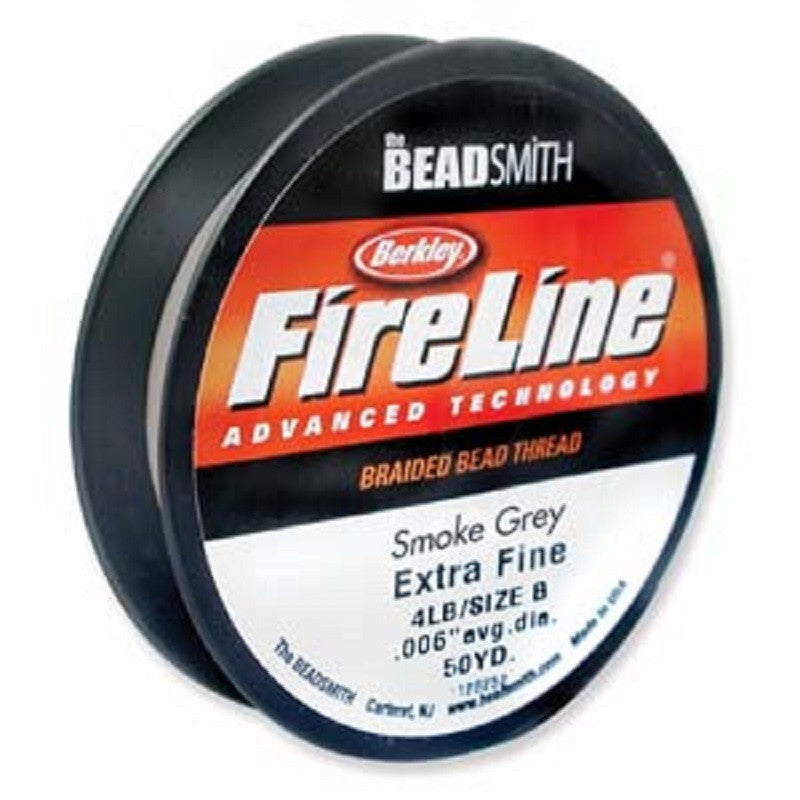 FireLine 4 lb. Smoke Grey, 50 Yards Microfused Braided Bead Thread