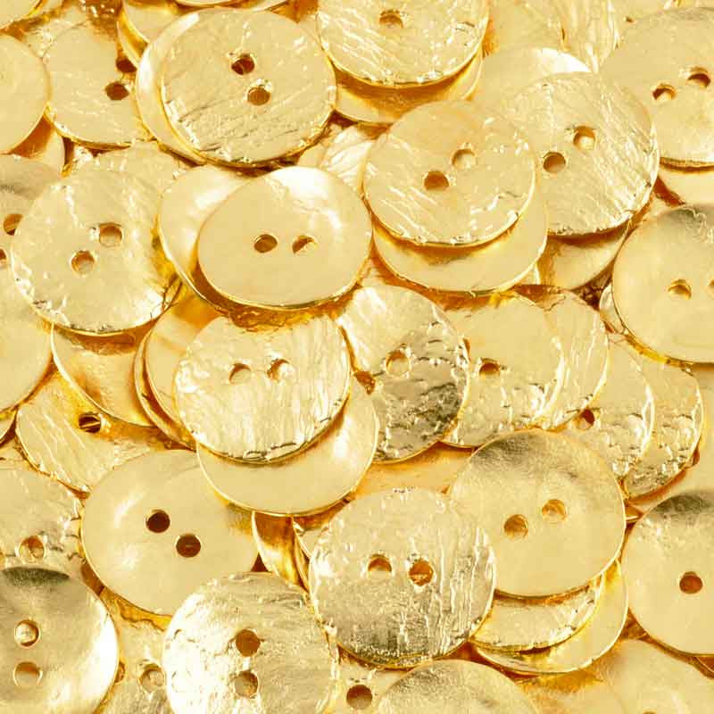 Button-16mm Cornflake Casting-Gold-Quantity 4