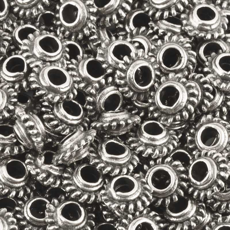 Beads - 5mm Rope Tube - Silver - Tamara Scott Designs