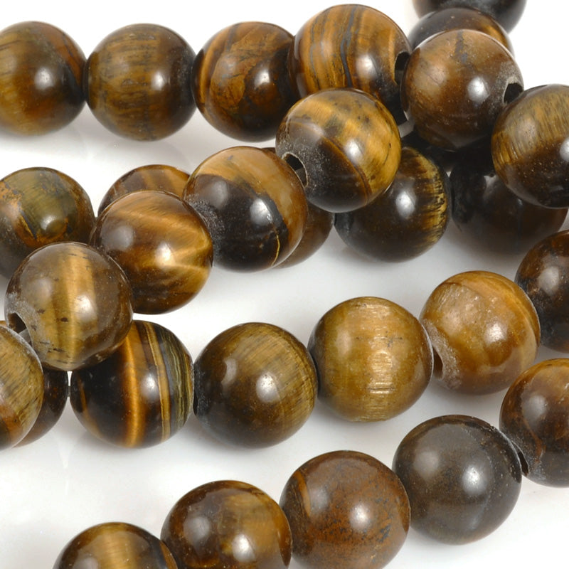 Natural Tiger's Eye Cross Beads Vertically Drilled Gemstone 15.5