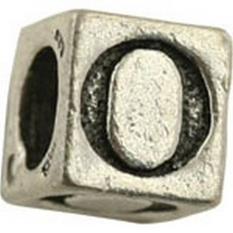 Pewter-5.5mm Block Letter A-Bead-Antique Silver - Tamara Scott Designs