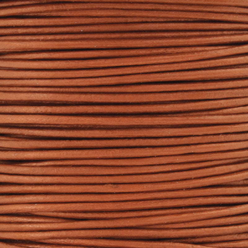 Leather Cord - Round - Metallic Dusty Brown -Tamara Scott Designs