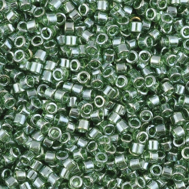 Miyuki Delica Seed Beads, 11/0 Size, Matte Opaque Avocado Green DB1585  (2.5 Tube) — Beadaholique