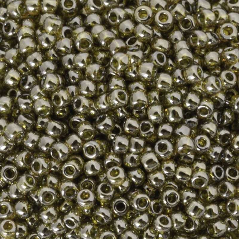 size 15/0 seed beads , color #58 Gold , (#1858)