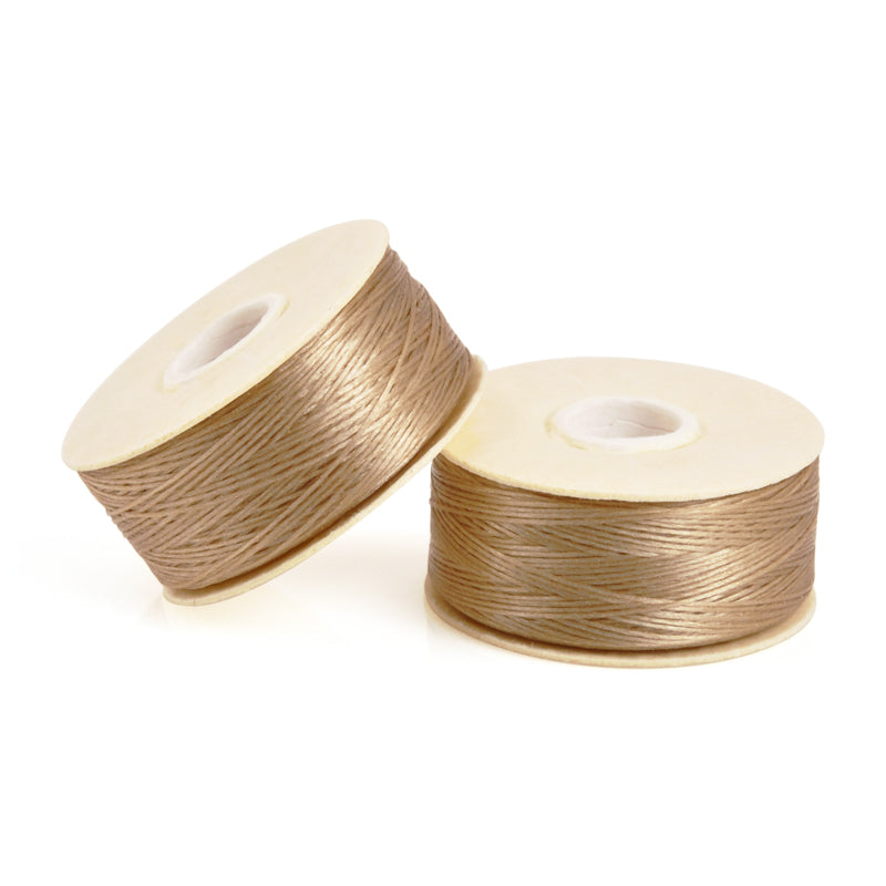 Nymo Beading Thread Size D Sand Ash 43915 (2 bobbins) Size D Waxed Nylon  Thread