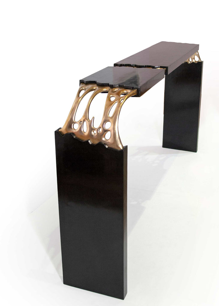 Broken Monolith table bronze sculpture by Ferdi B Dick 12