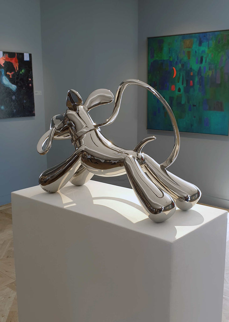 Taking the lead dog sculpture exhibition by Ferdi B Dick 02