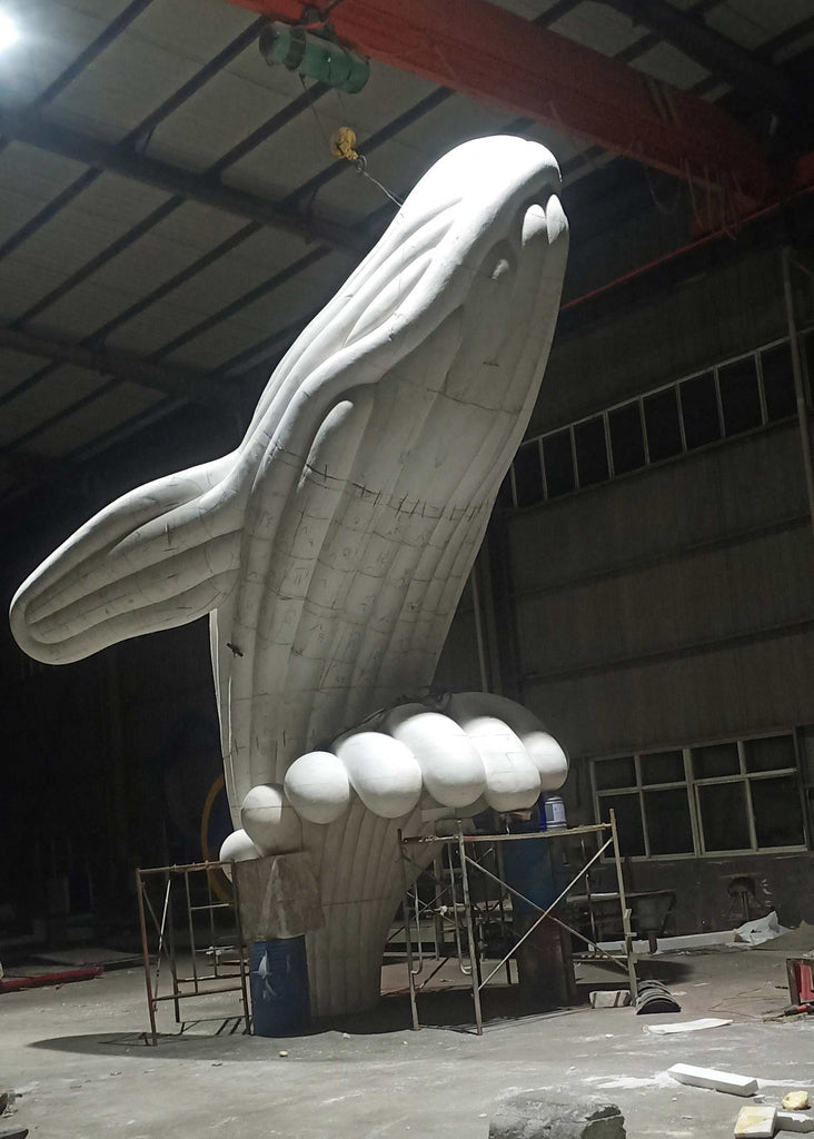 Whale public sculpture the making of sculpture prototype in foam by Ferdi B Dick 1