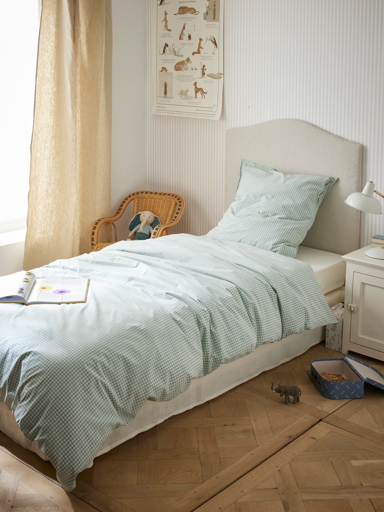 housse de couette percale de coton "vichy"