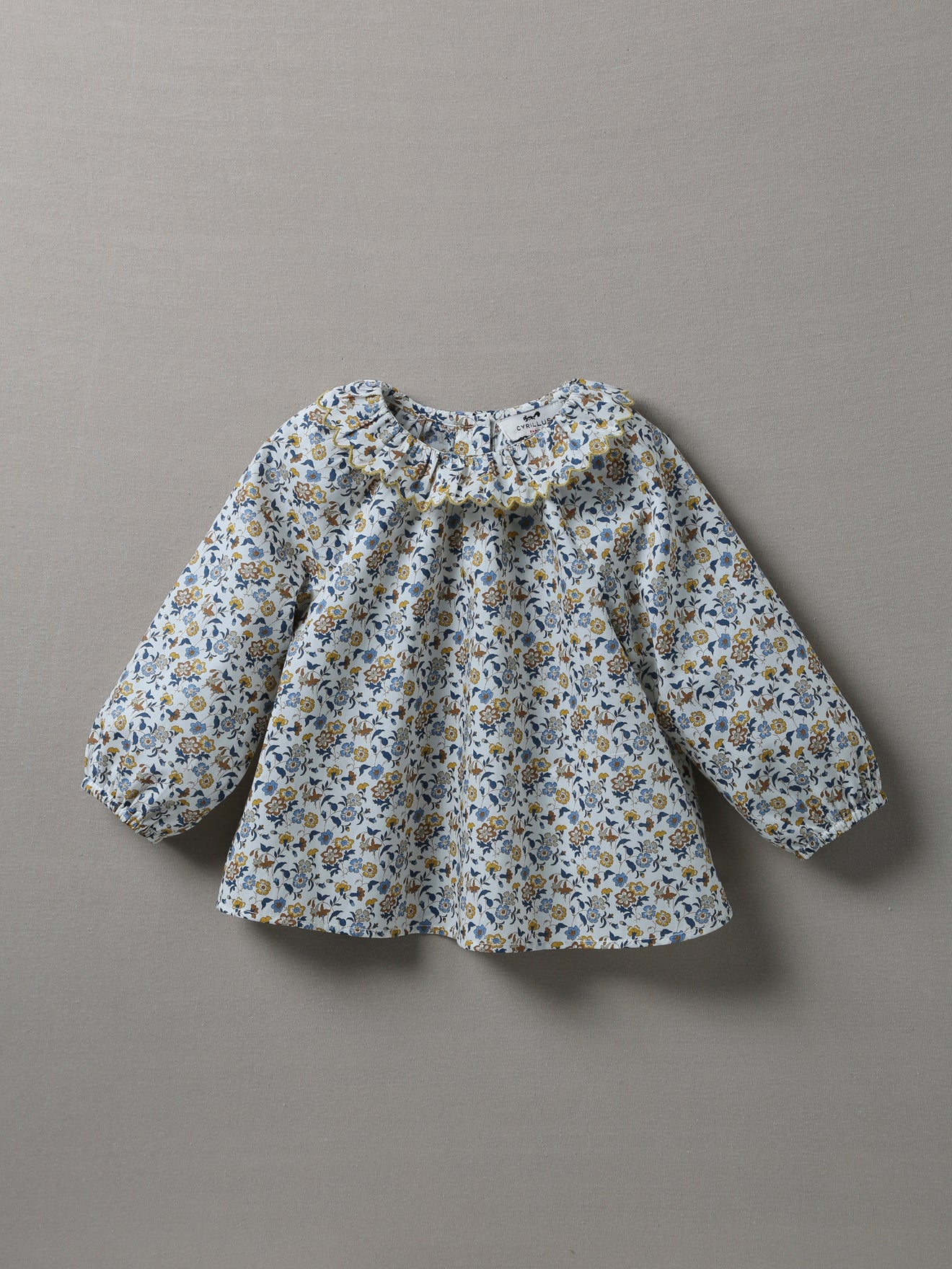 Vêtement bébé made in Lyon : la blouse manches longues Iris