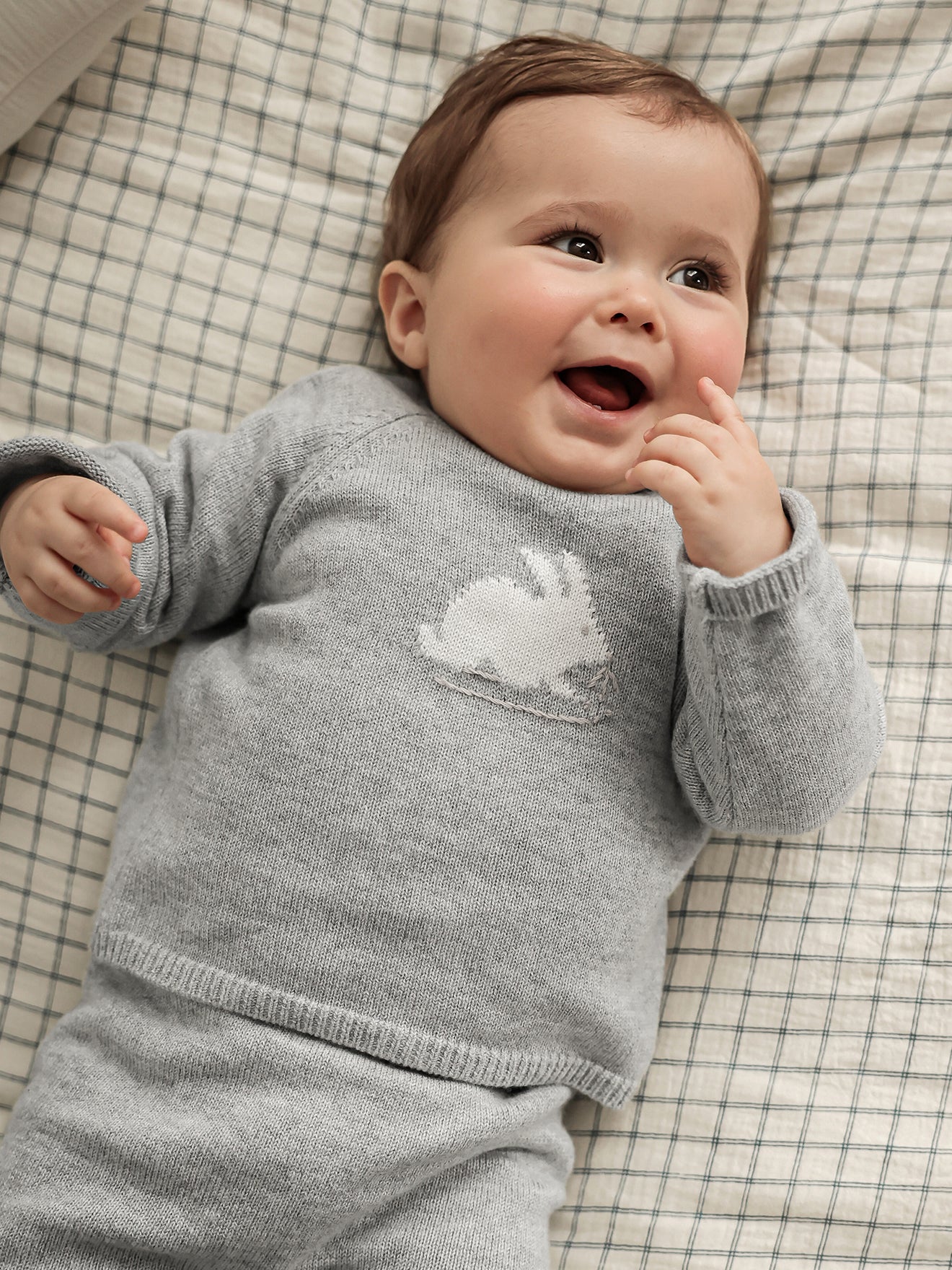 Combi-pilote vichy Bébé doublée polaire