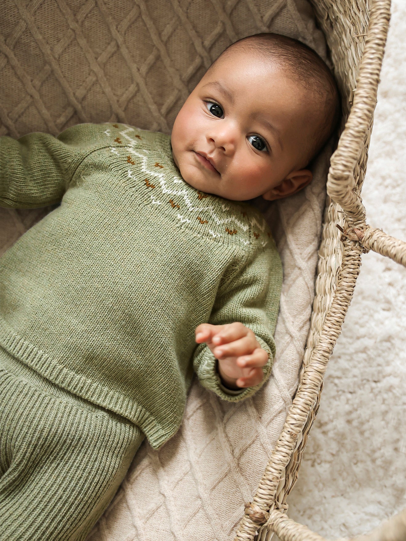 Brassière bébé naissance en tricot de coton bio - gris clair chine