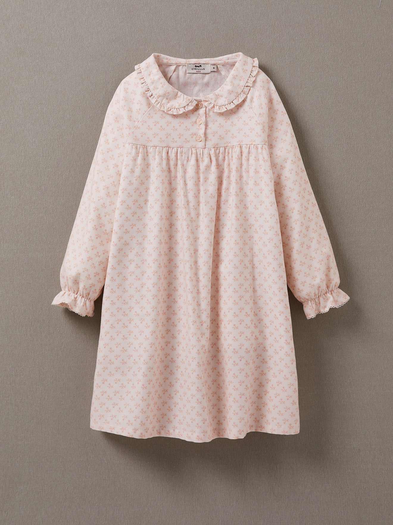 chemise de nuit fille imprimé roses