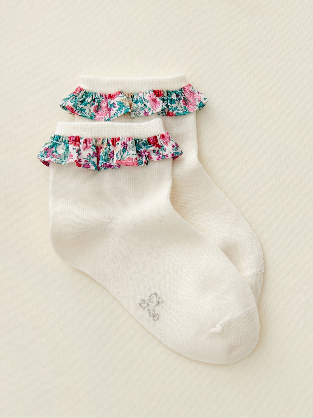 socquettes fille volant en tissu liberty