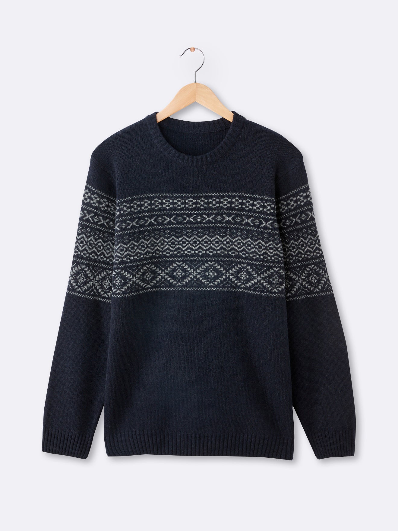 pull jacquard homme