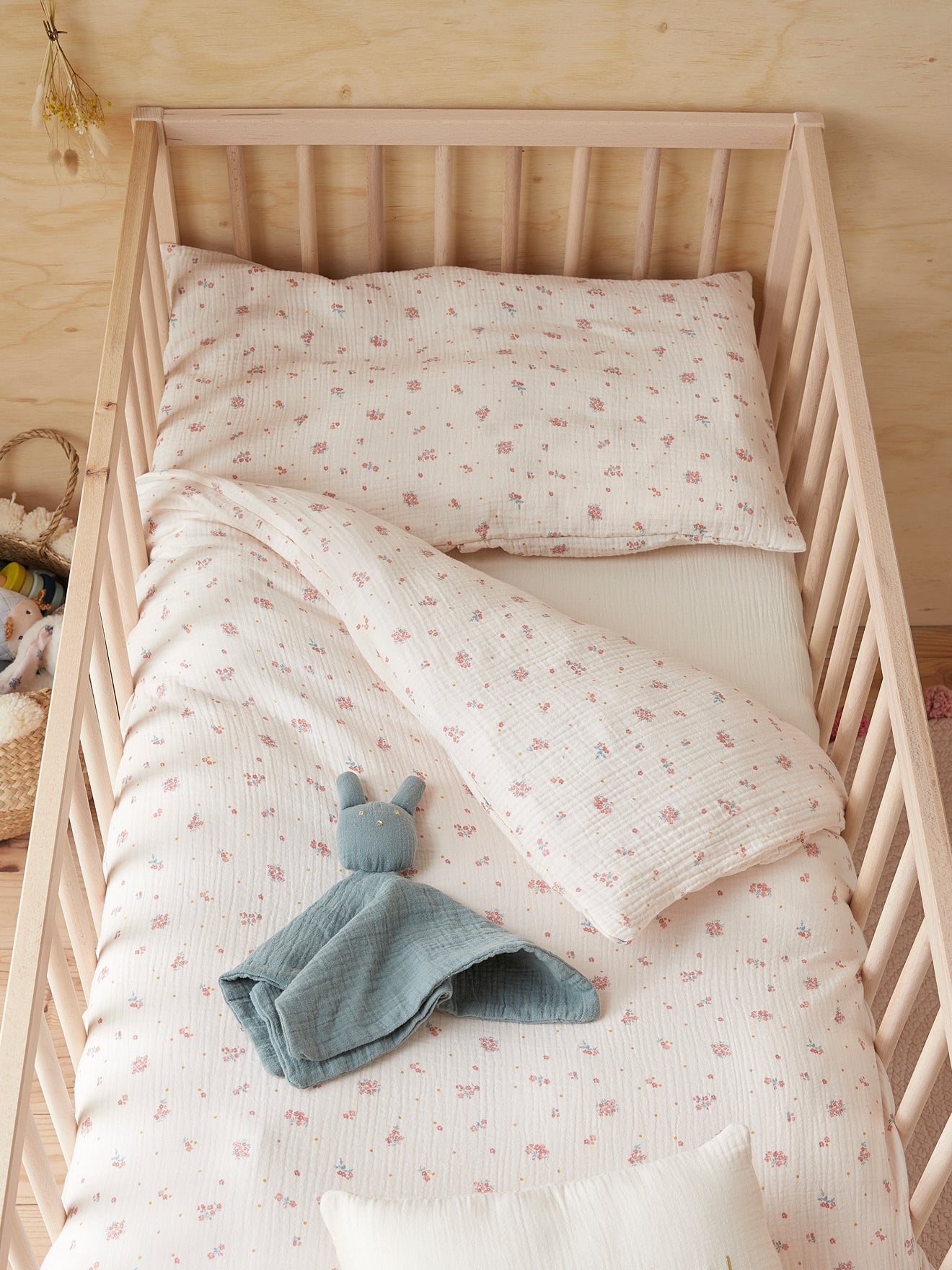 Taie d'oreiller bébé en gaze de coton COTTAGE Oeko-Tex® - multicolore,  Linge de lit & Déco