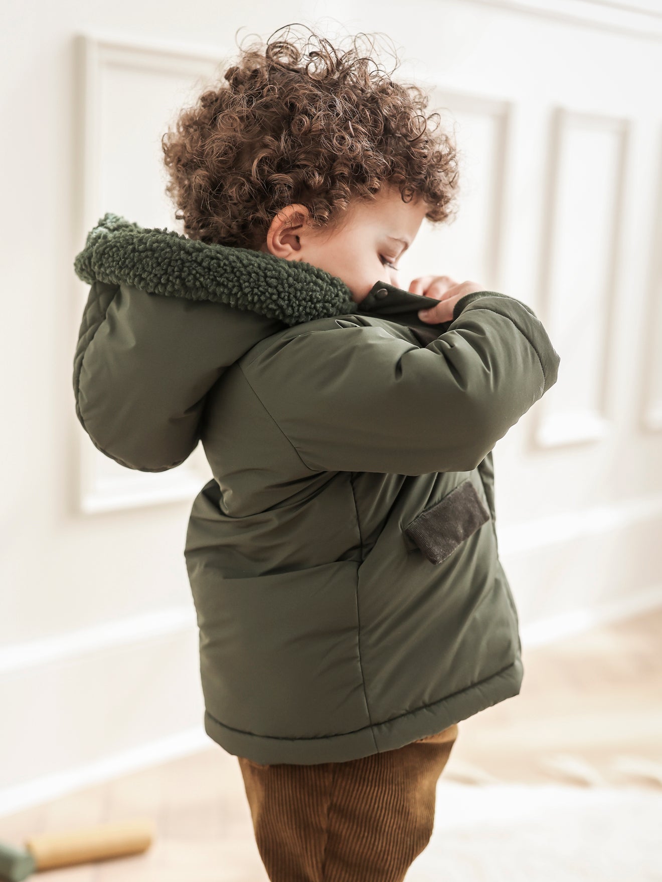 parka doublée de fausse fourrure bébé