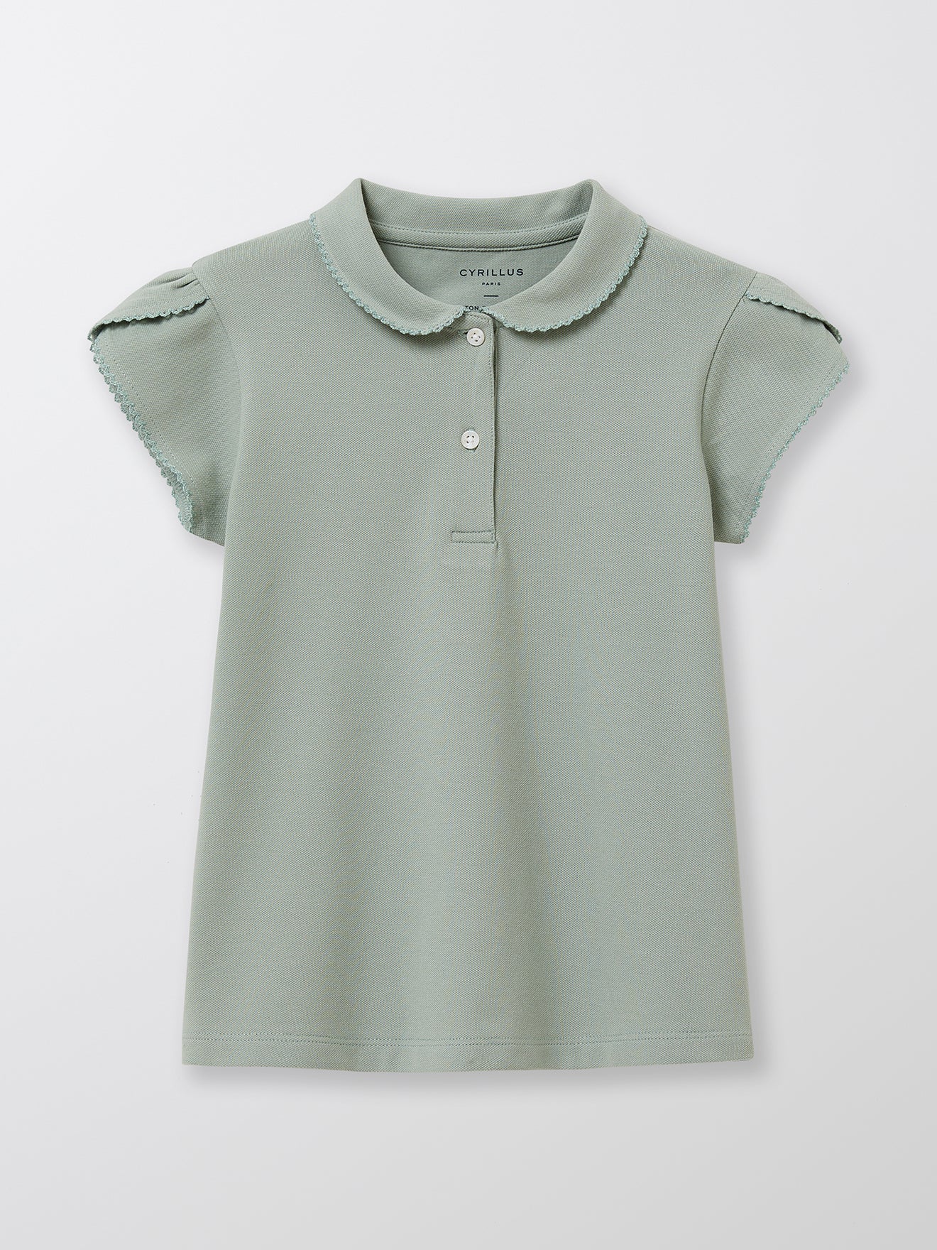 Polo en maille piquée Fille en coton bio