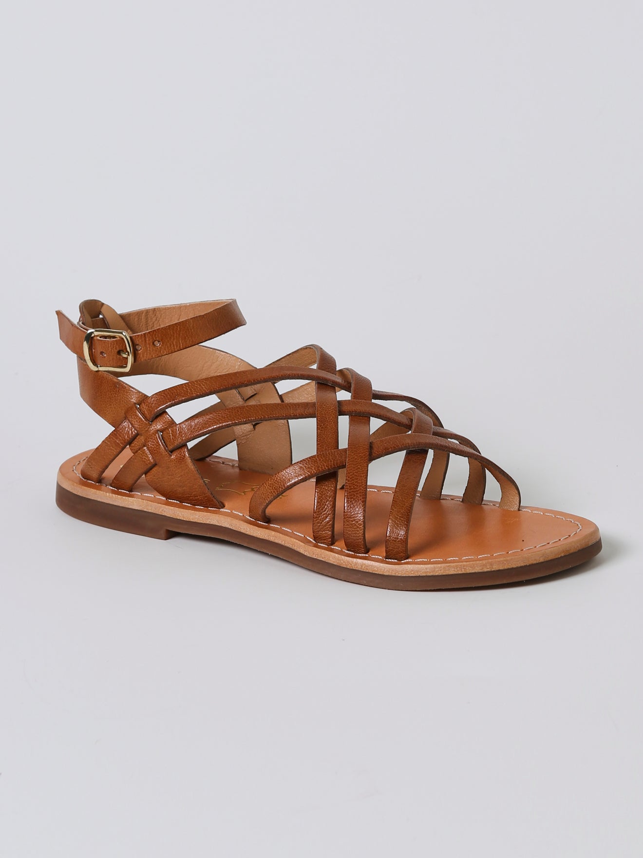 sandales multi-brides fille en cuir