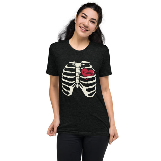 NEW City Streets Medium Womens T Shirt Glow Skeleton Short Sleeve Black Top