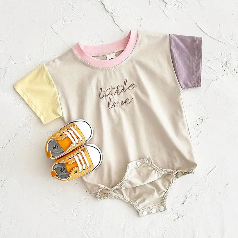 Little Love Color Block T-Shirt Bodysuit