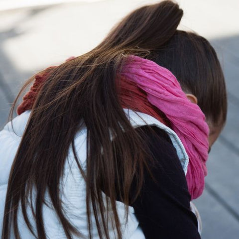 ponytails with scarves