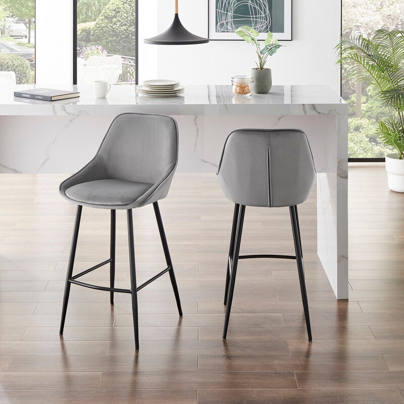 velvet high back bar stools