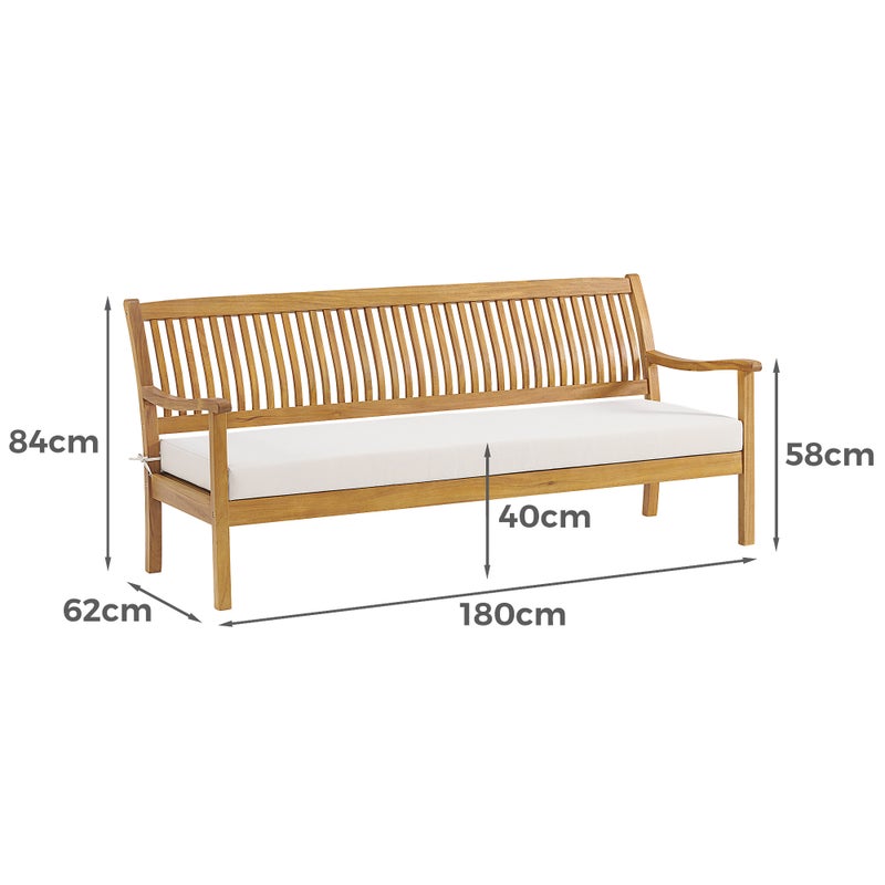 outdoor bench arms