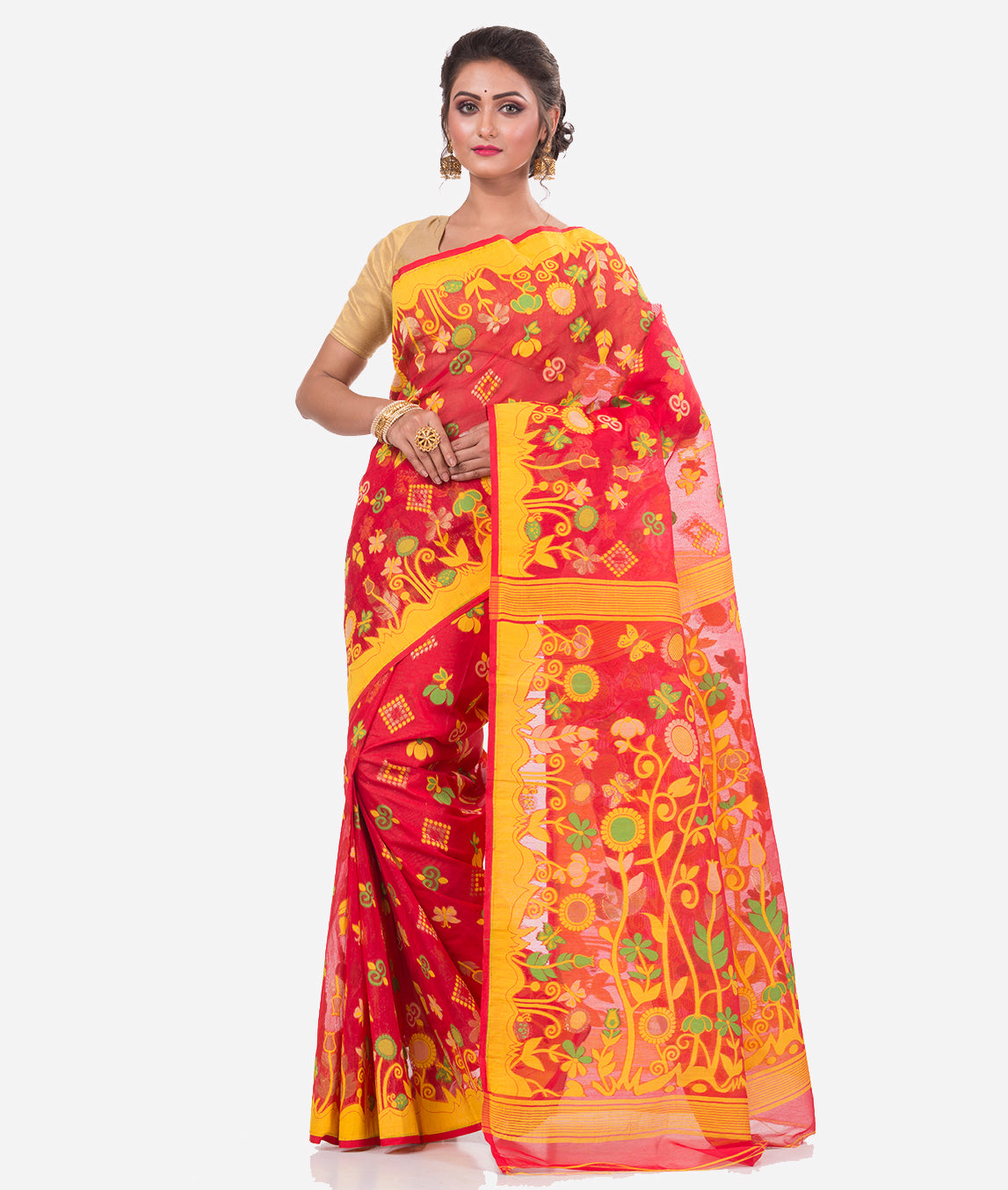 Soft Dhakai Jamdani Saree Multicoloured Soft Jamdani Sari Resam by Cotton Jamdani  Sarees for Women - Etsy