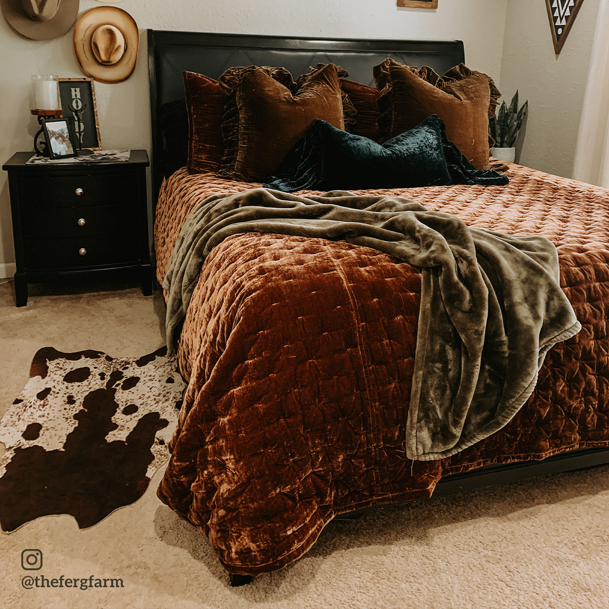 copper colored bedspreads