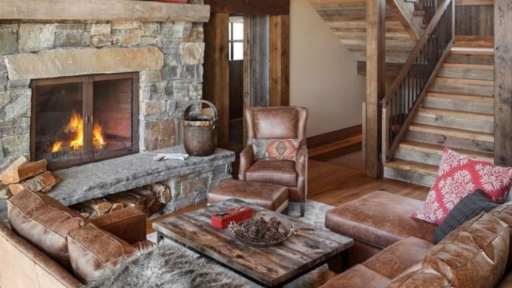 cozy fireplace mantel