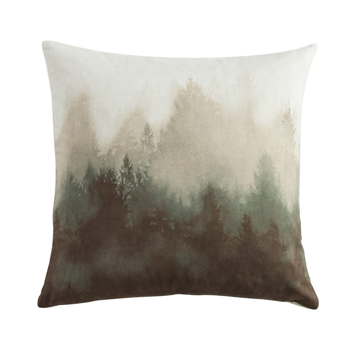 Forest Pine Watermark Tree Throw Pillow, 18x18 Pillow