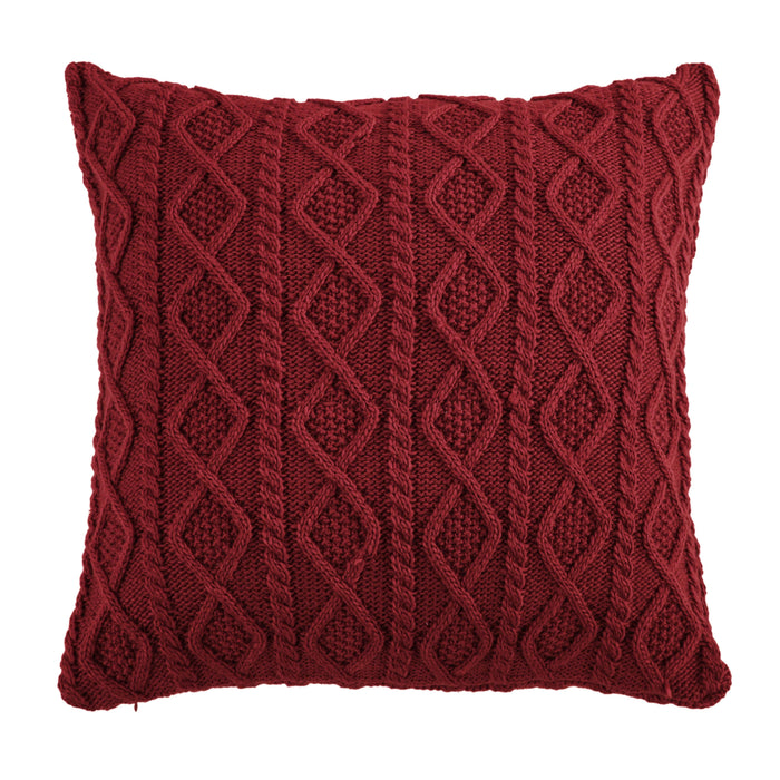 Prescott Small Oblong Lumbar Pillow, Solid Red, 10x17