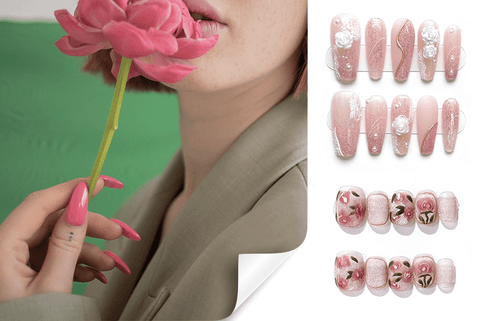 Sunny Blooms: Reinesprit's Spring Collection of Press-On Nails