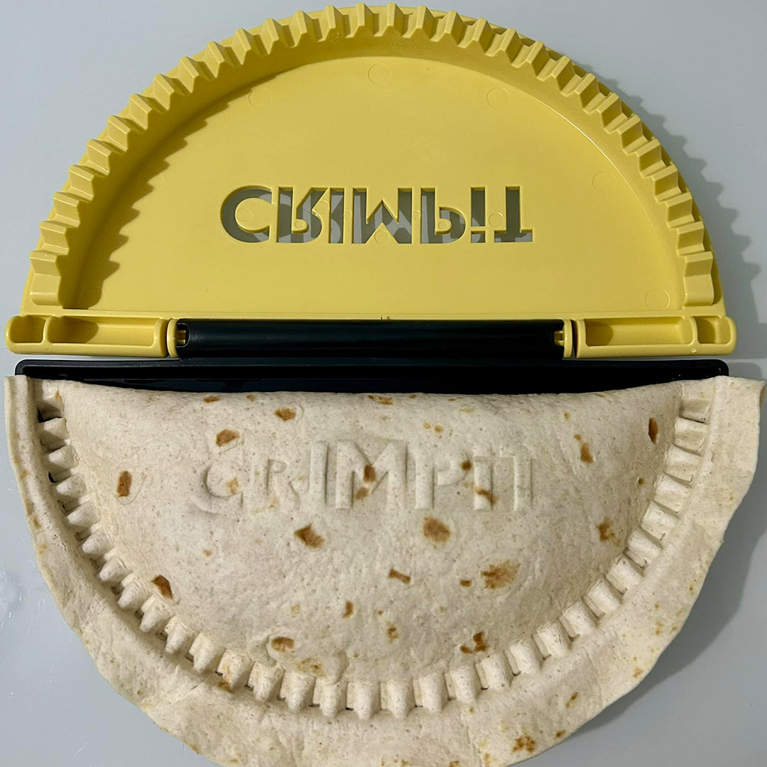 A tortilla in a CRIMPiT Tortilla Sealer