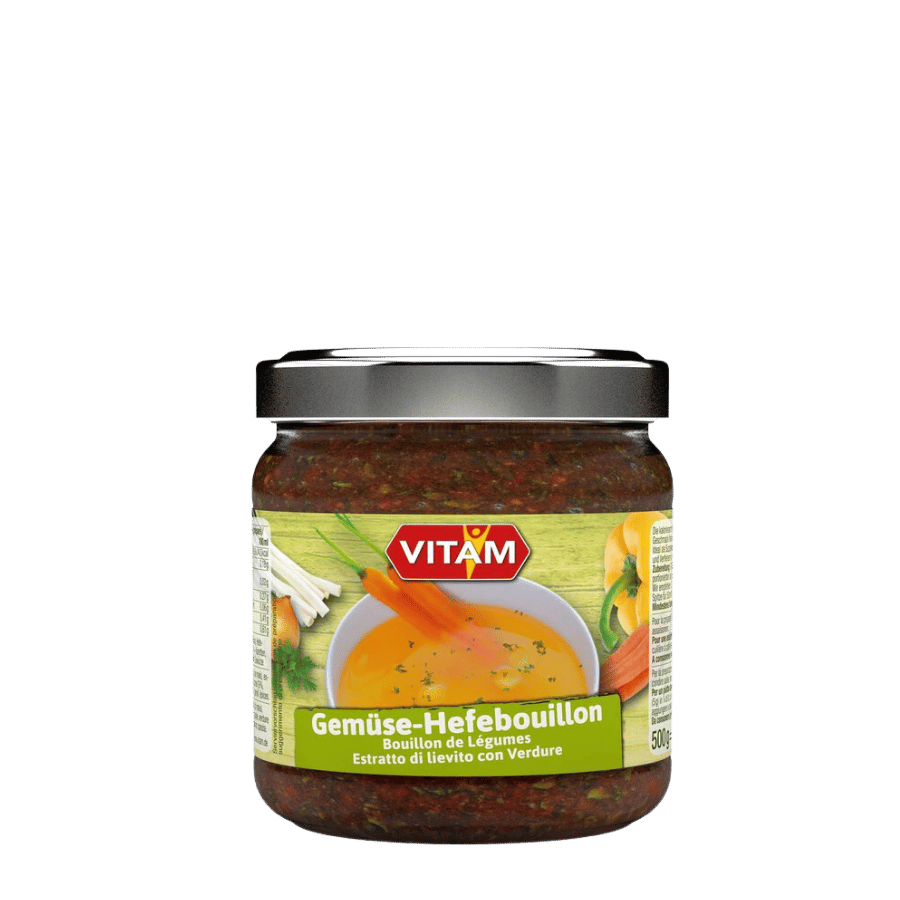 Packshot Gemüse-Hefebouillon pastös 500 Gramm von VITAM
