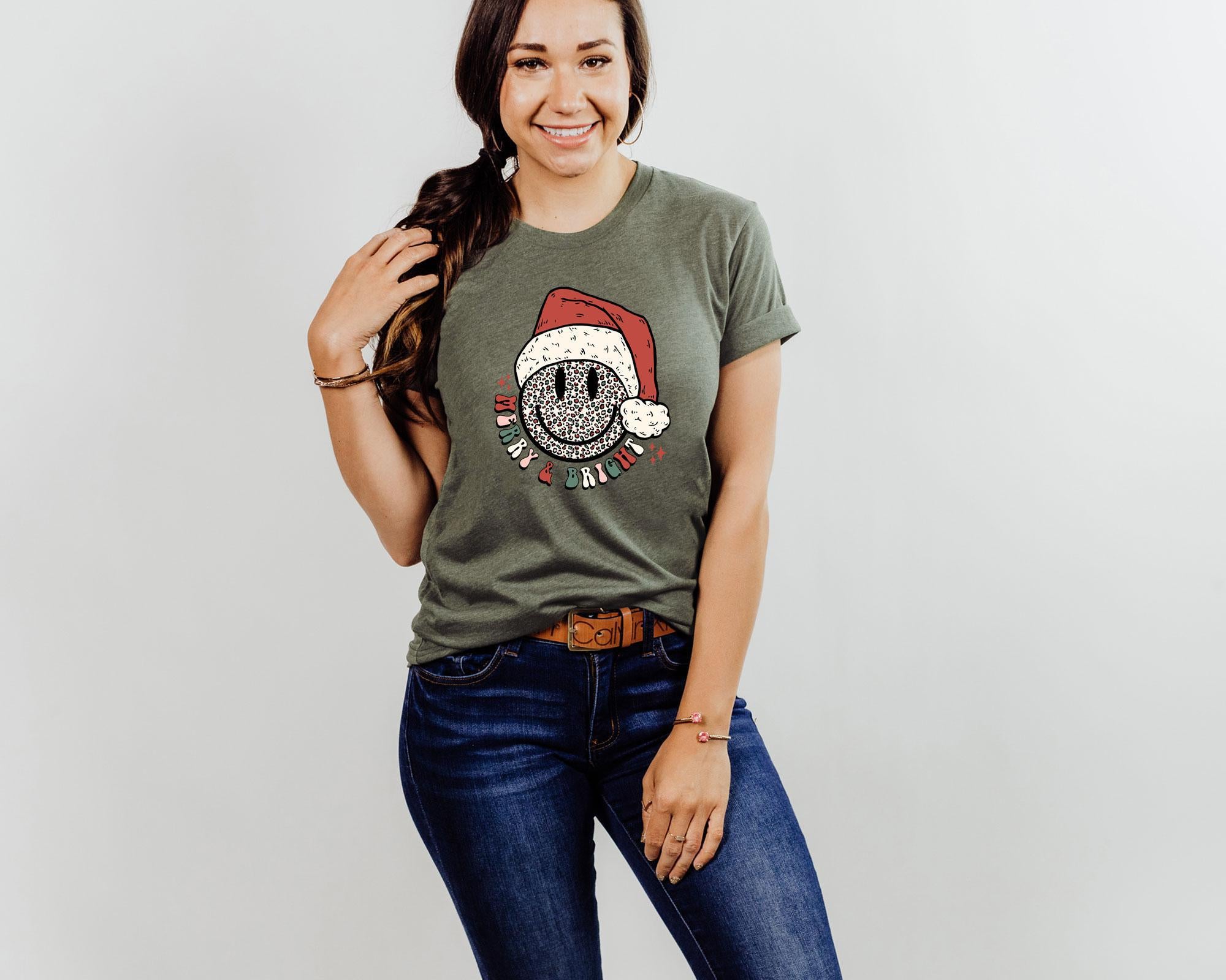 Merry & Bright Christmas Graphic Tee
