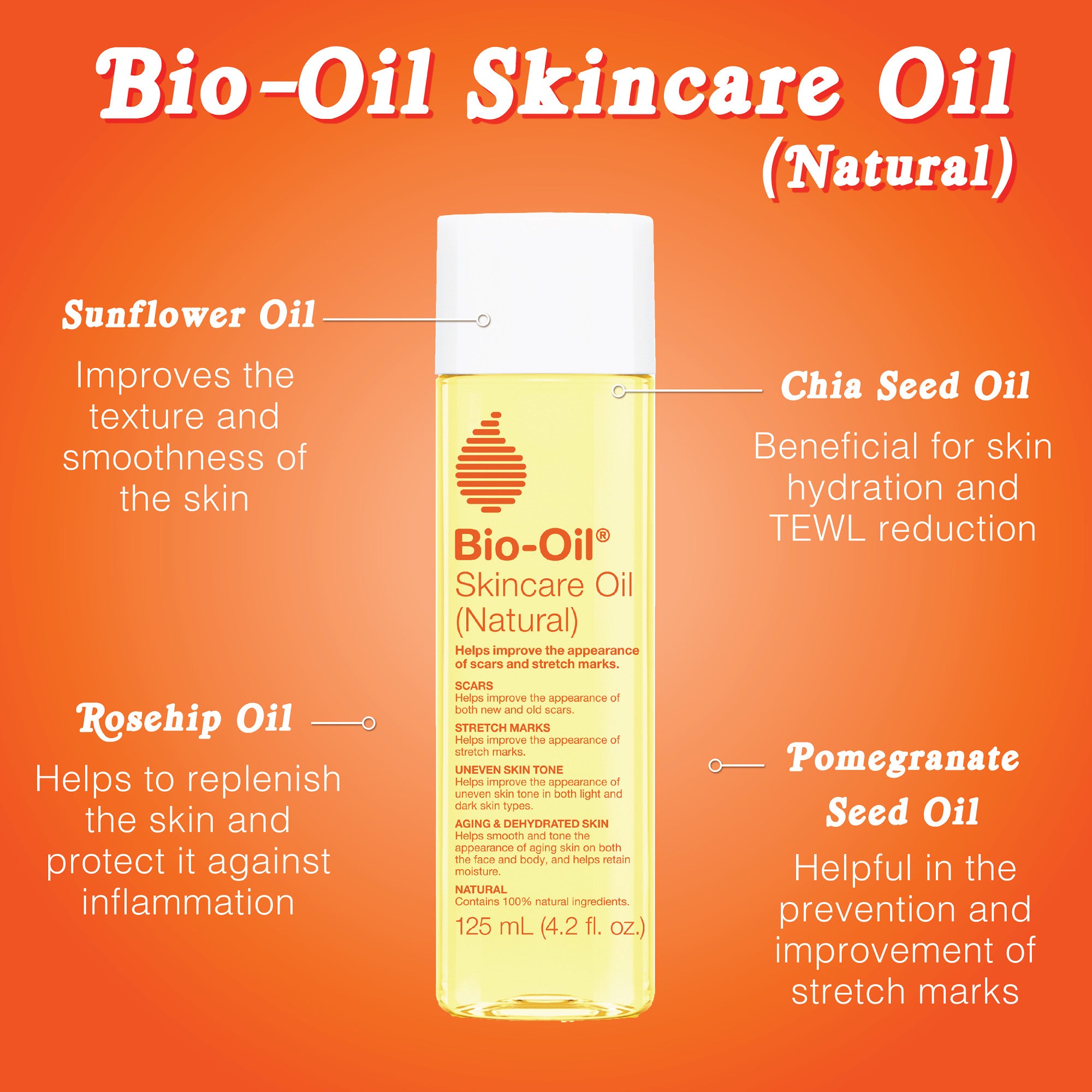 Skincare Oil for Scars and Stretch Marks Natural Bio-Oil