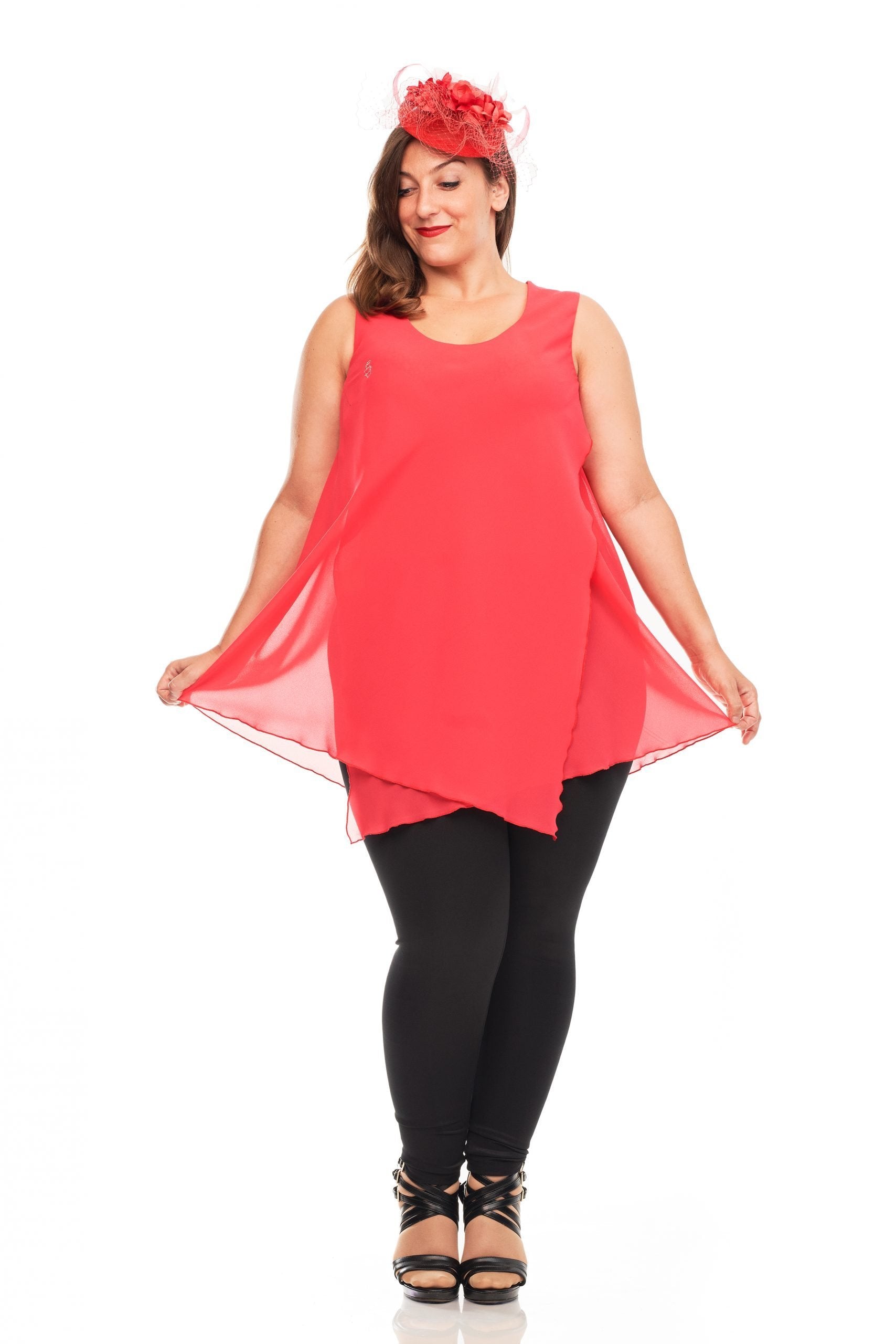 Blusa de gasa de tallas grandes – Paraíso Curvy