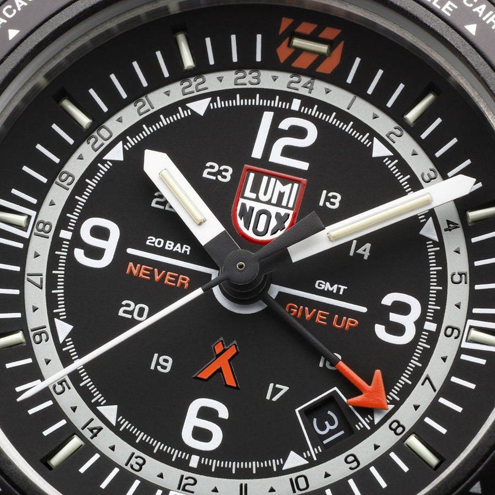 11 Best World Time Watches for Travellers in 2022. Luminox GMT watch close up