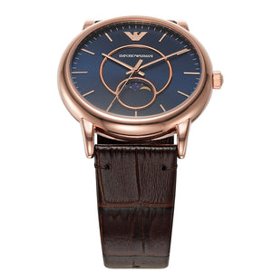 Leather Claudio Watch Watch – Armani Brown Emporio Mens AR11482 Depot
