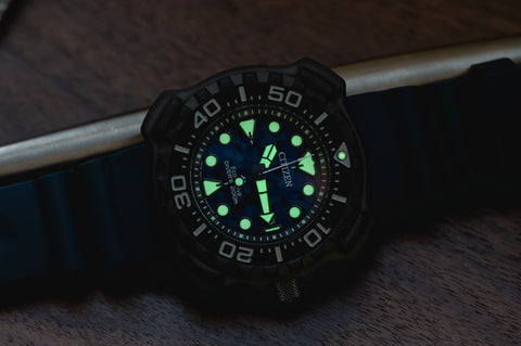 citizen eco-drive promaster watch luminox hands