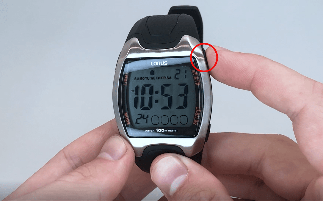 How To Change The Time On A Lorus Digital Watch. Start/Stop