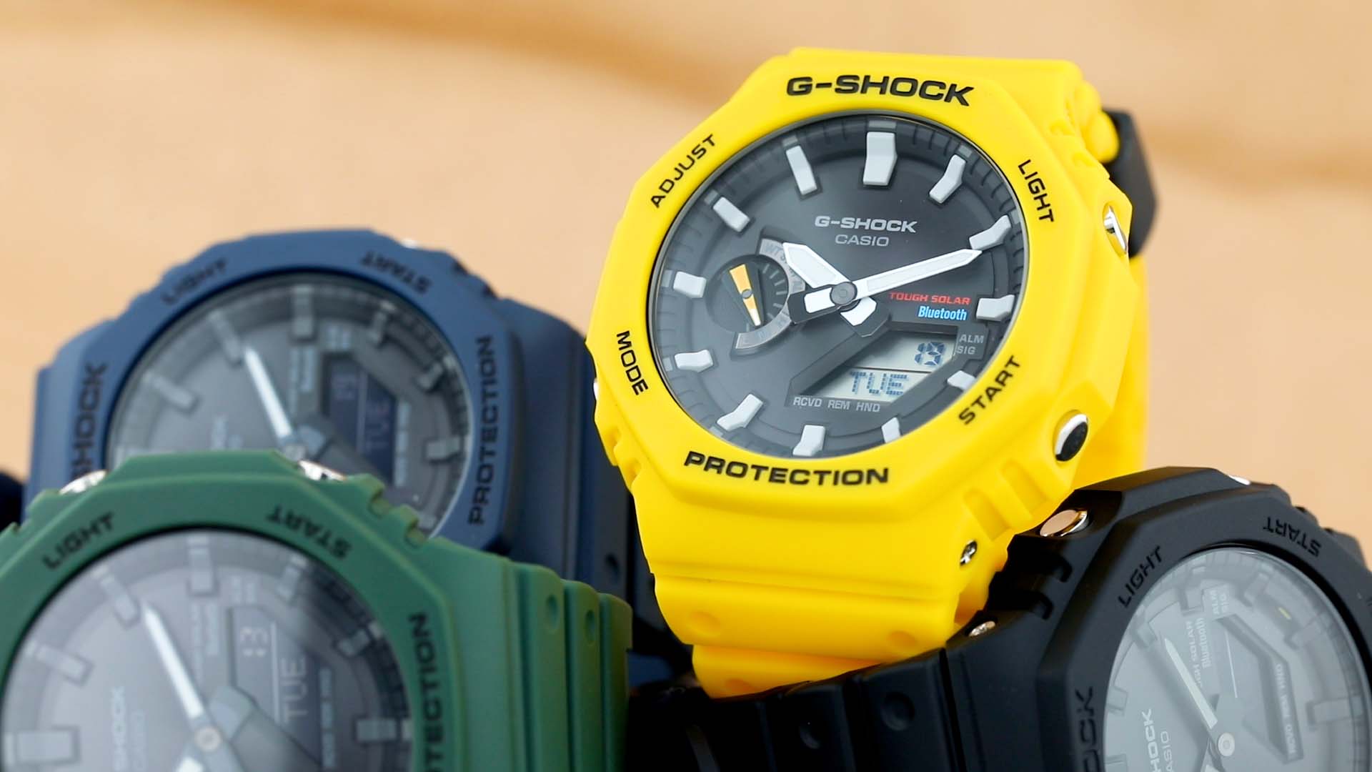 presenting the new g-shock casioak solar range: photo of all the watches