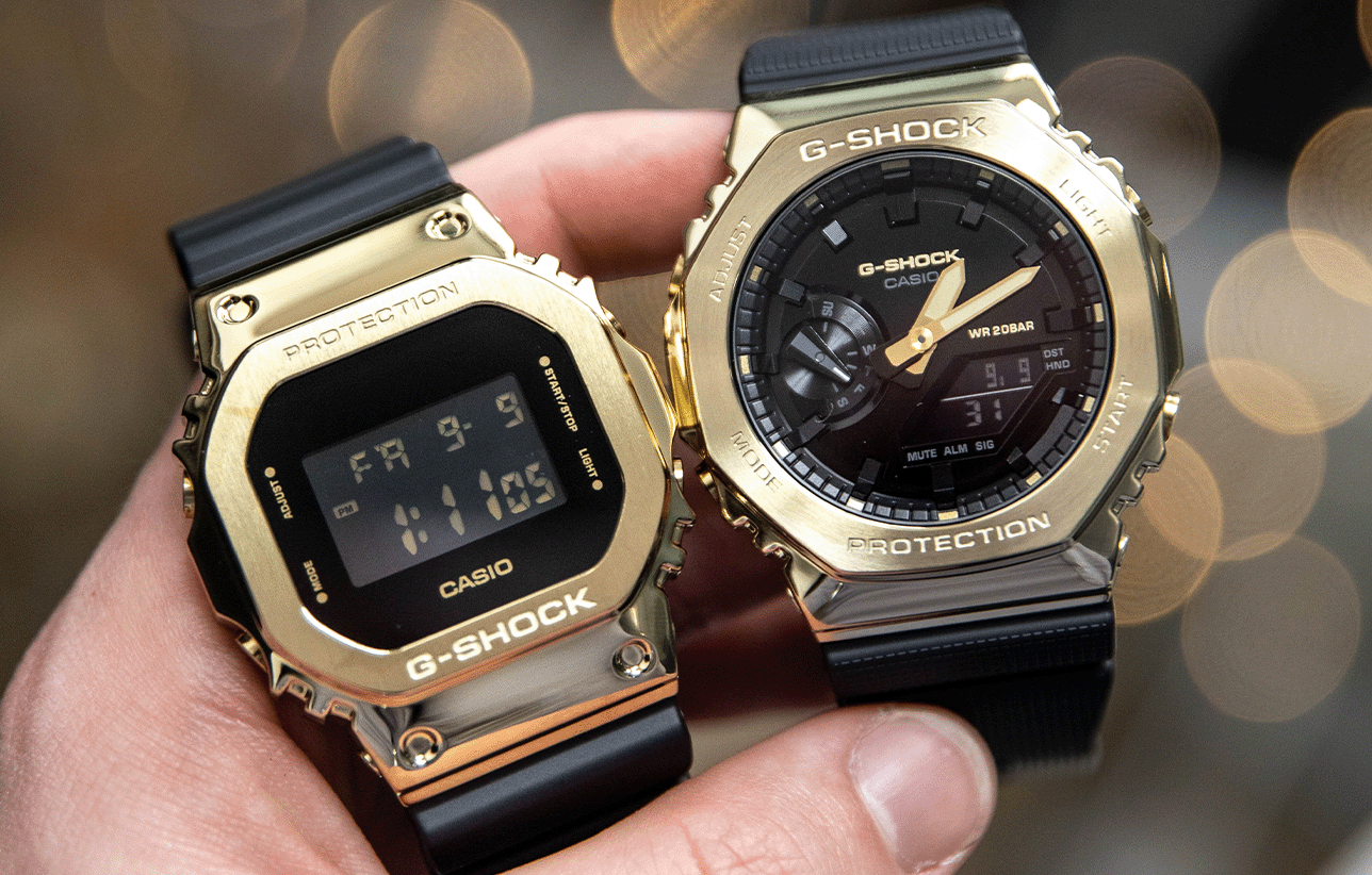 Go Metal-Clad With G-SHOCK'S New Stay Gold Series casioak and square model