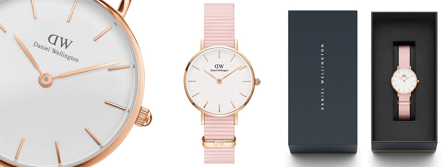 Daniel Wellington nato pink watch band