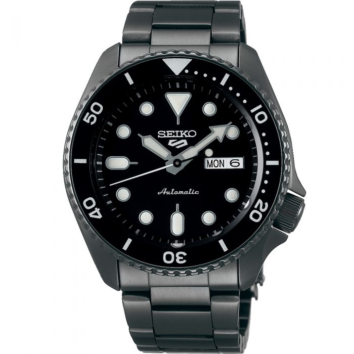 Seiko 5 SRPD65K Automatic Black Stainless Steel Mens Watch – Watch Depot