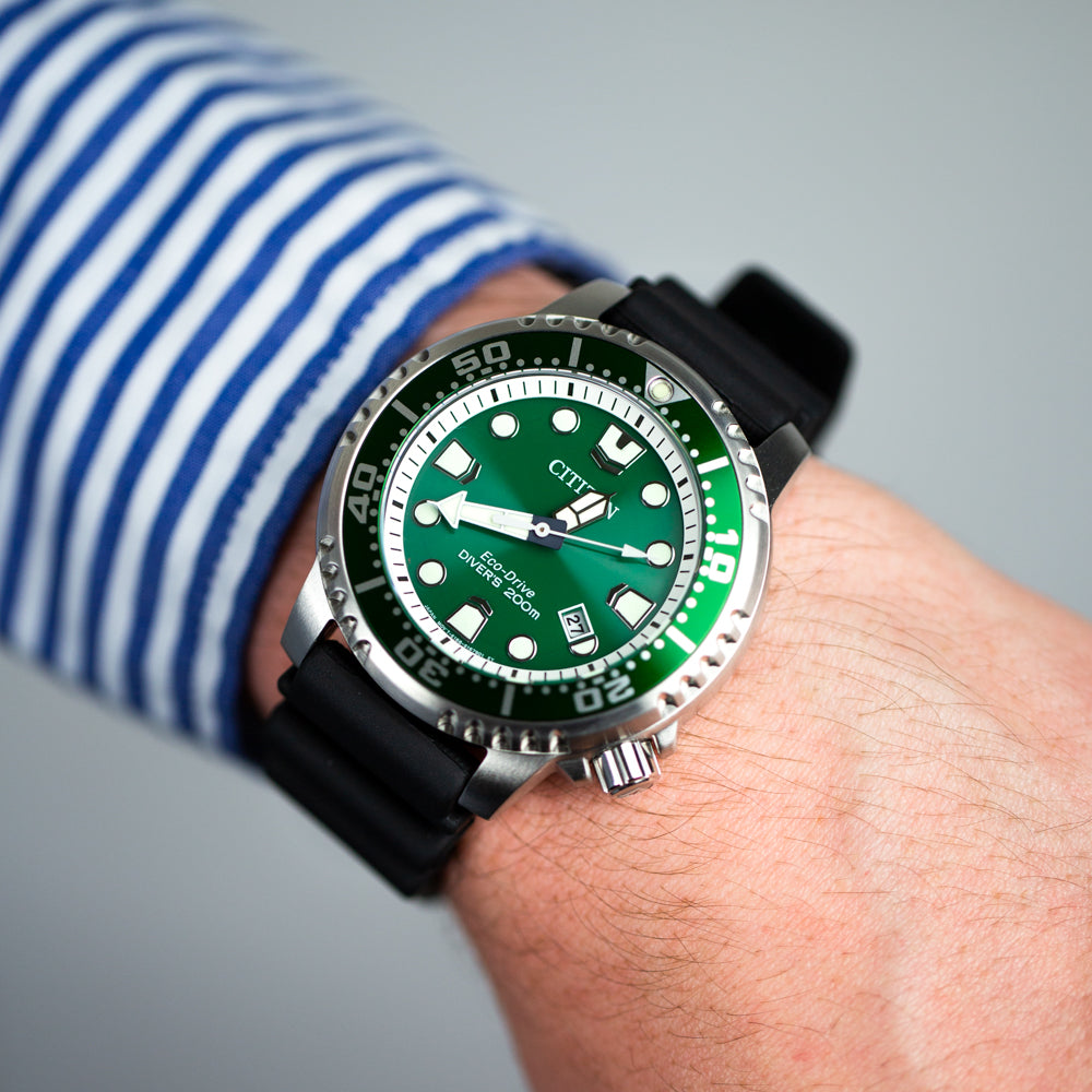 Citizen Promaster Marine Edition BN0158-18X Green Mens Watch – Watch Depot