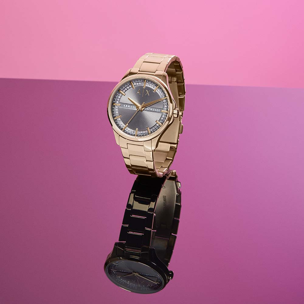 Armani Exchange AX5257 Lady Hampton Gold Tone Womens Watch – Watch Depot