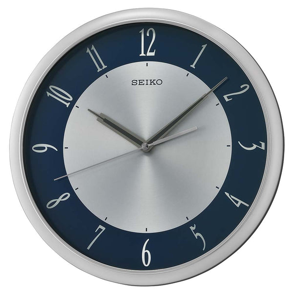 Seiko QXA753-S Blue and Silver Wall Clock – Watch Depot